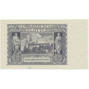 20 zloty 1940 - sans série et sans numérotation -