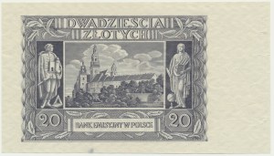 20 złotych 1940 - bez oznaczenia serii i numeracji -