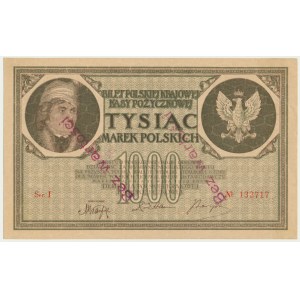 1.000 marks 1919 - Ser.I - Sans valeur -