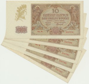 10 złotych 1940 - N. (5 szt.)