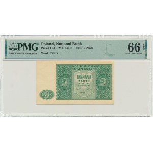2 gold 1946 - PMG 66 EPQ - dark green