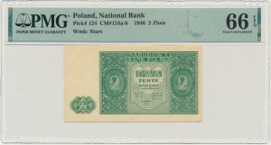 2 gold 1946 - PMG 66 EPQ - dark green