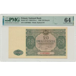 20 złotych 1946 - A - PMG 64