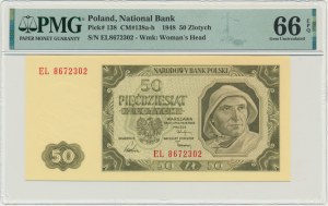 50 złotych 1948 - EL - PMG 66 EPQ