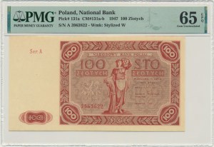 100 Gold 1947 - A - PMG 65 EPQ - erste Serie