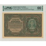 500 marek 1919 - I Serja BF - PMG 66 EPQ