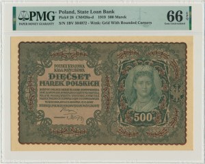 500 marks 1919 - 1st Series BF - PMG 66 EPQ