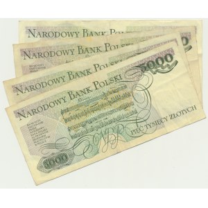 5 000 PLN 1982 (4 pièces)