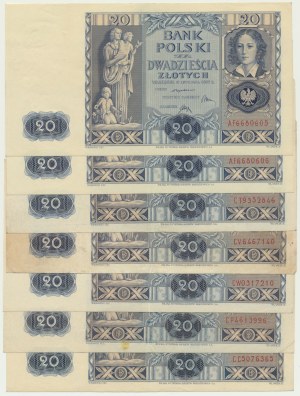 20 oro 1936 (7 pezzi)