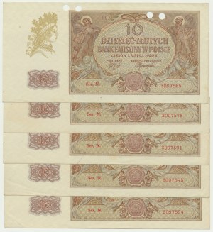10 000 or 1940 - N. (5 pièces)