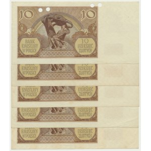 10.000 złotych 1940 - N. (5 szt.)