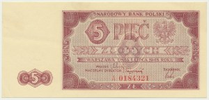 5 złotych 1948 - A - pierwsza seria