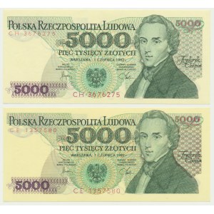 5,000 PLN 1982 (2 units).