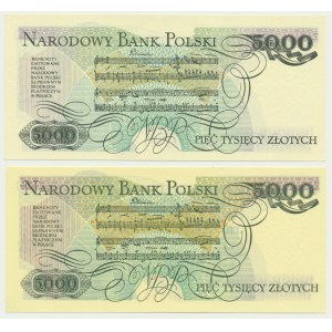5 000 PLN 1982 (2 pièces)