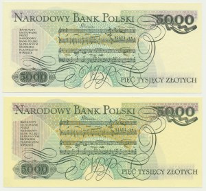 5.000 PLN 1982 (2 pezzi)