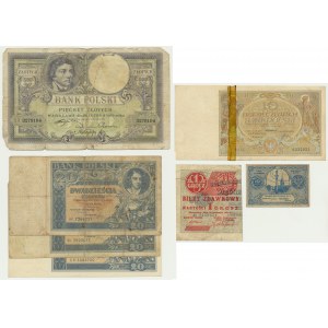 Zestaw, 1-500 groszy/złotych 1919-31 (7 szt.)