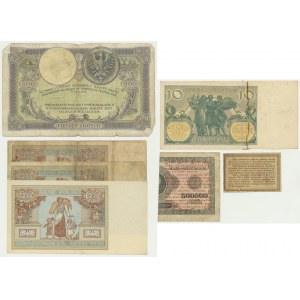 Set, 1-500 pennies/gold 1919-31 (7 pieces).