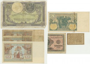 Set, 1-500 penny/oro 1919-31 (7 pezzi)