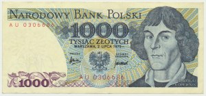1.000 złotych 1975 - AU - RZADKA