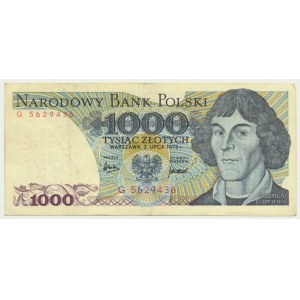 1,000 PLN 1975 - G -.