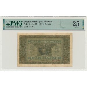 5 zlatých 1926 - E - PMG 25 - Vzácné