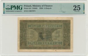 5 złotych 1926 - E - PMG 25 - RZADKI