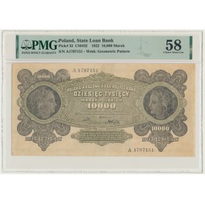 10,000 marks 1922 - A - PMG 58