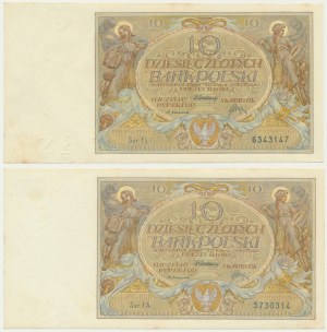 10 zlatých 1929 (2 ks)