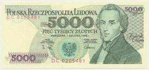 5.000 PLN 1988 - DC -