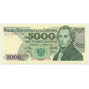 5.000 złotych 1986 - AY - pierwsza seria rocznika