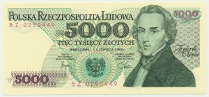 5,000 zloty 1982 - BZ -.