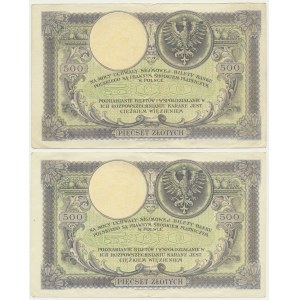 500 or 1919 - SA. (2 pièces)