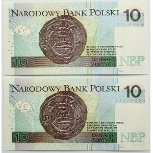 10 złotych 2016 - BZ (2 szt.) - numery kolejne