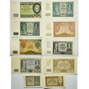 Set, 1-500 oro 1936-1941 (10 pezzi)