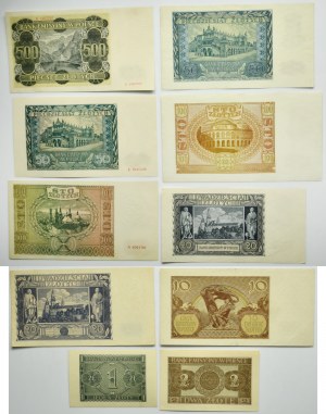 Súprava, 1-500 zlatých 1936-1941 (10 ks)