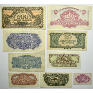 Set, 50-500 penny/oro 1944 (9 pezzi)