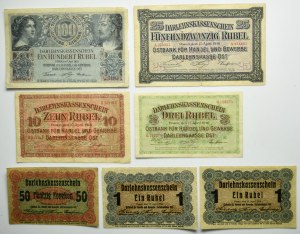 Set, Ober Ost, Poznań 50-100 kopecks/rubles 1916 (7 pieces).