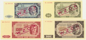 Zestaw, 20-500 złotych 1948 - WZÓR (4 szt.)