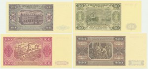 Sada, 20-500 zlatých 1948 - MODEL (4 ks)