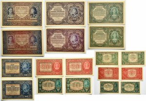 Set, 1/2-5.000 marchi 1919-20 (18 pezzi)