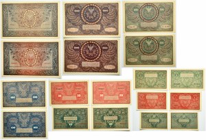 Sada, 1/2-5 000 marek 1919-20 (18 kusů)