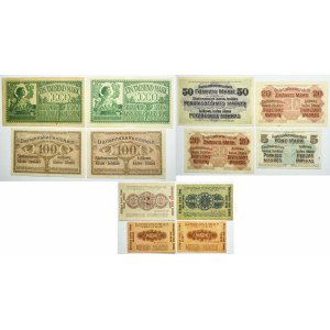 Set, Ober Ost, Kaunas, 1/2-1,000 marks 1918 (12 pieces).