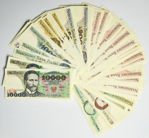 Zestaw, 10-10.000 złotych 1976-88 (ok. 95 szt.)