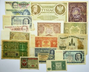 Set, 1/2 -1,000 marks/gold 1916-88 (16 pieces).