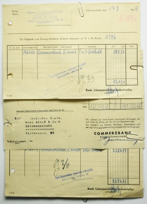 Łódź (Litzmannstadt), dokumenty księgowe 1940-44