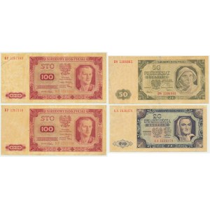 Zestaw, 20-100 złotych 1948 (4 szt.)