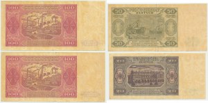 Set, 20-100 gold 1948 (4 pieces).