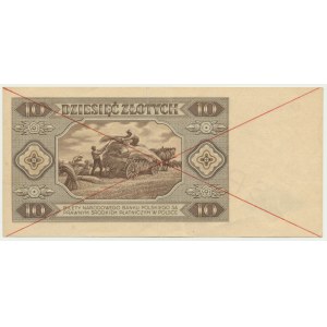 10 zlotých 1948 - SPECIMEN - D 0000000 -