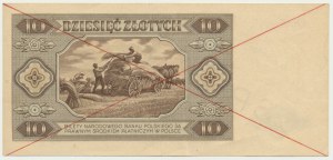 10 zloty 1948 - SPECIMEN - D 0000000 -