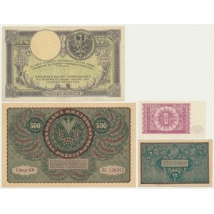 Set, 1/2-500 marchi/oro 1919-46 (4 pezzi)